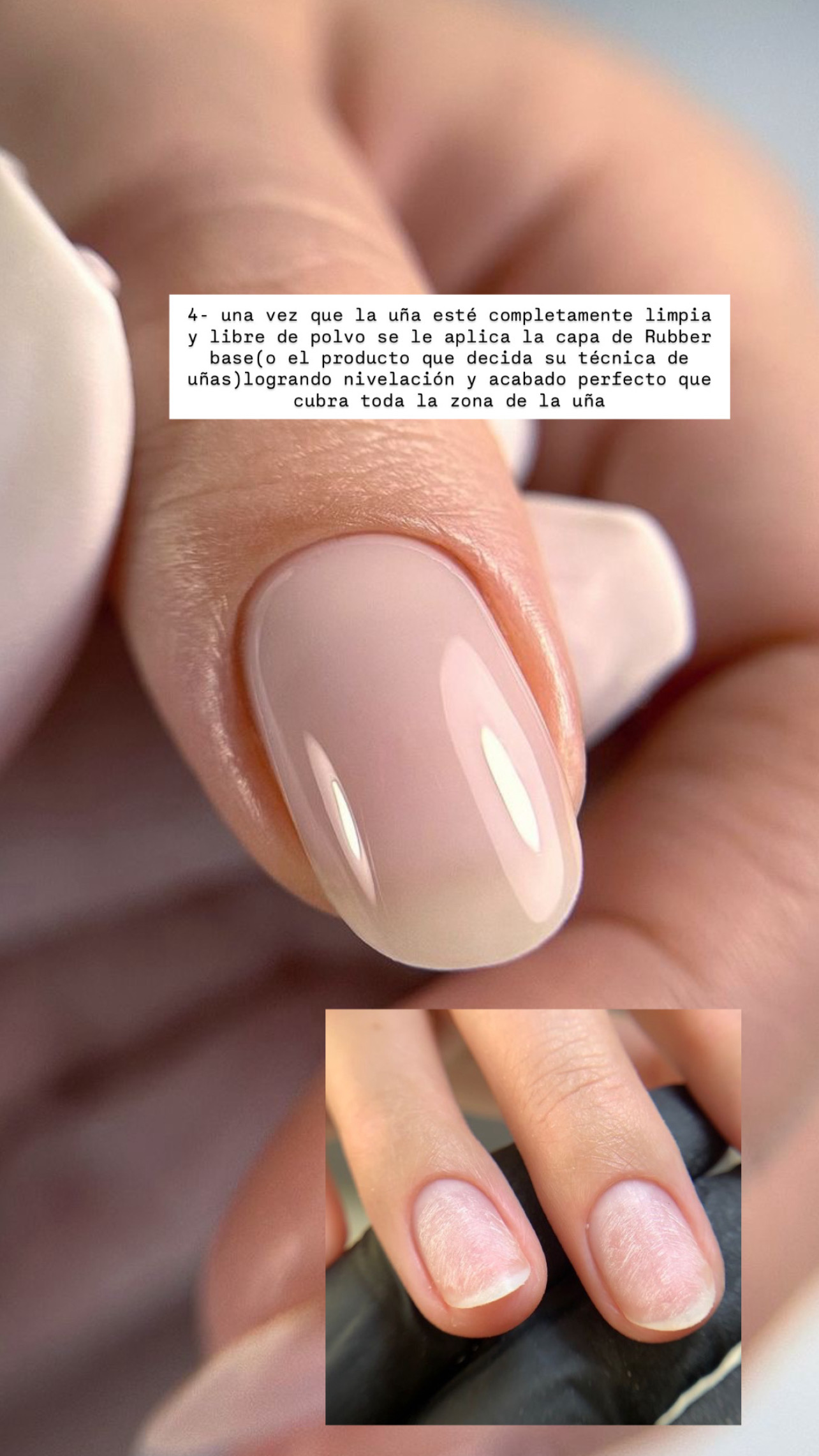 Russian Manicure + Rubber Base